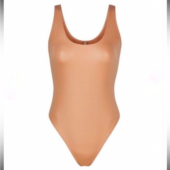 SKIMS Wet Jersey Tank BodySuit Ochre - Picture 1 of 6